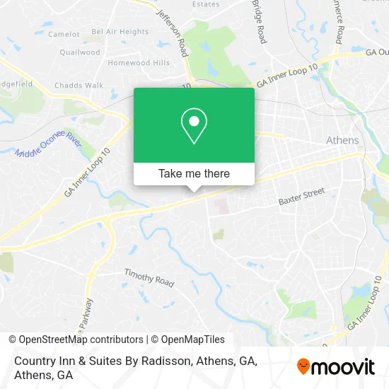 Country Inn & Suites By Radisson, Athens, GA map