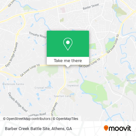 Barber Creek Battle Site map