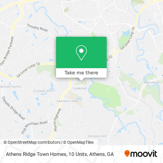 Mapa de Athens Ridge Town Homes, 10 Units