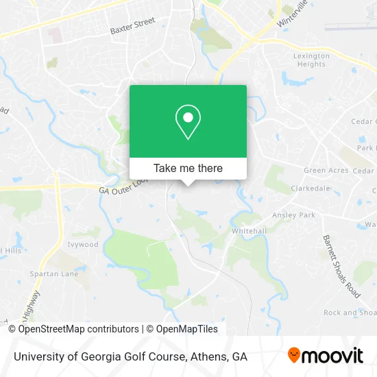 University of Georgia Golf Course map