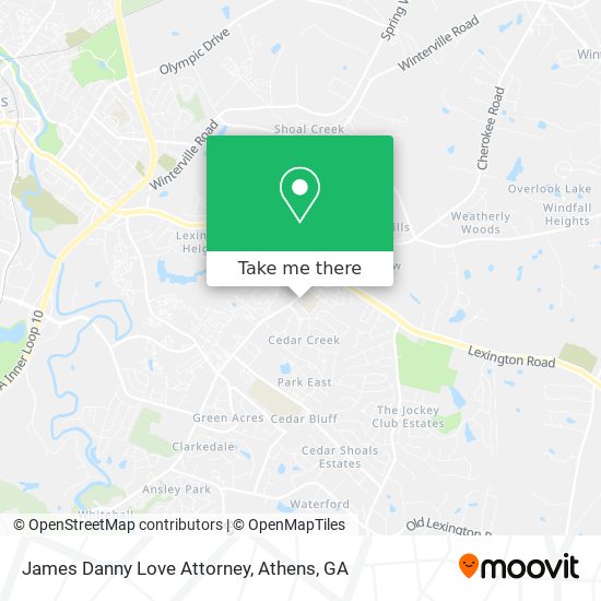 James Danny Love Attorney map