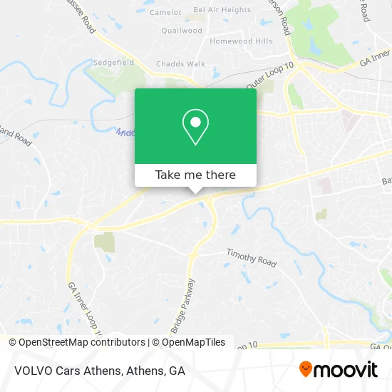 VOLVO Cars Athens map