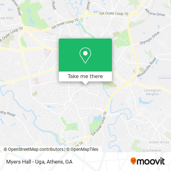 Mapa de Myers Hall - Uga