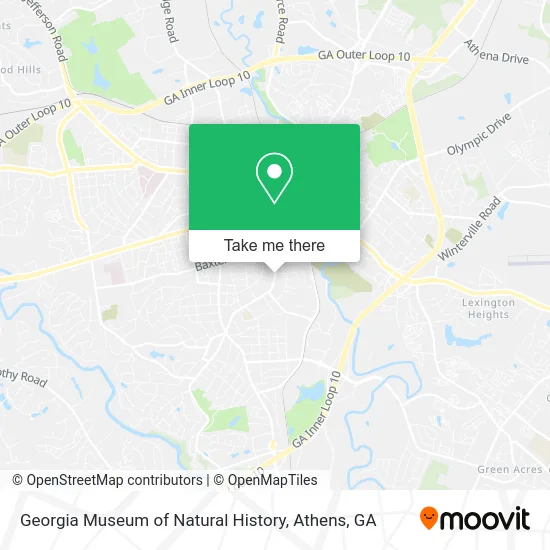 Georgia Museum of Natural History map