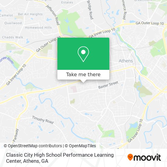 Mapa de Classic City High School Performance Learning Center