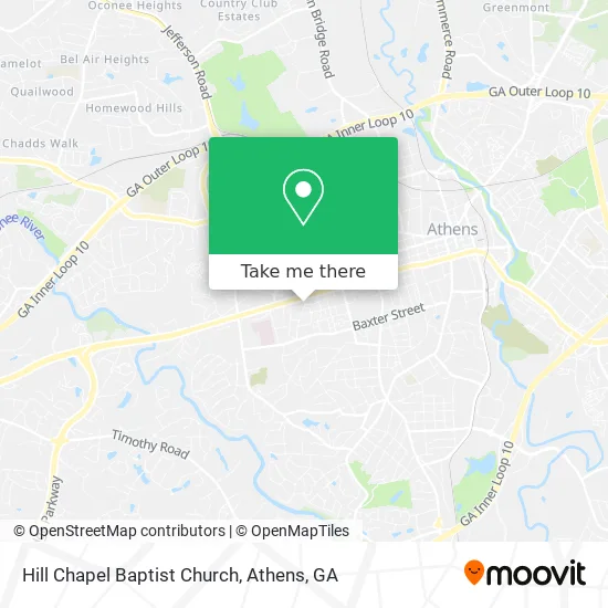 Hill Chapel Baptist Church map
