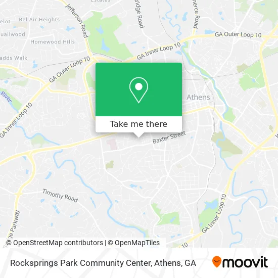 Rocksprings Park Community Center map