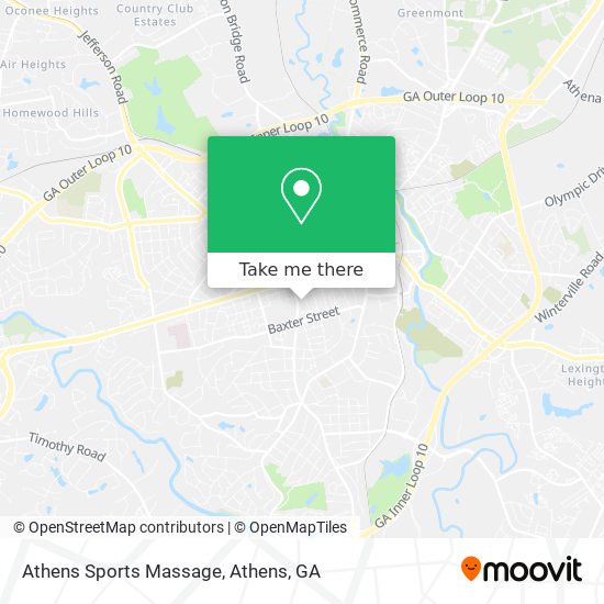Athens Sports Massage map
