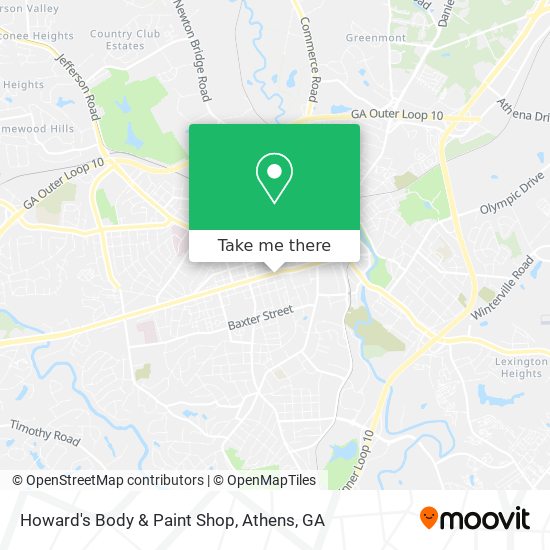 Howard's Body & Paint Shop map