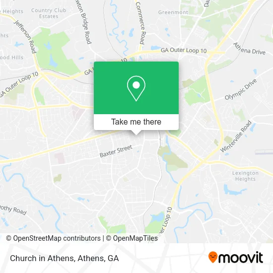 Mapa de Church in Athens