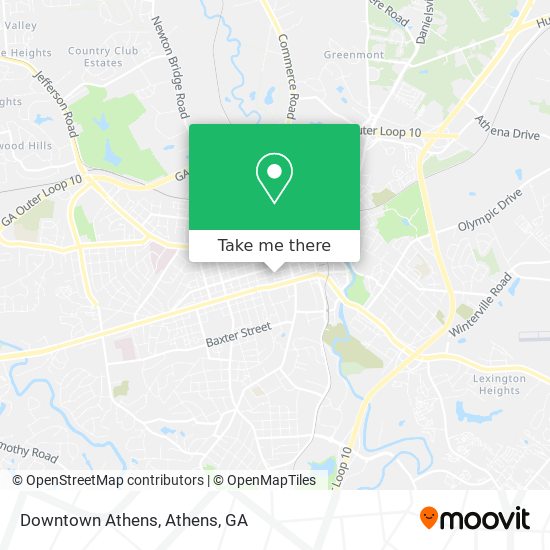 Downtown Athens map