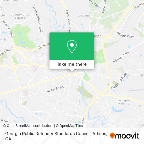 Mapa de Georgia Public Defender Standards Council