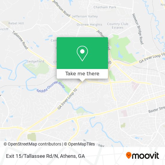 Mapa de Exit 15/Tallassee Rd/N