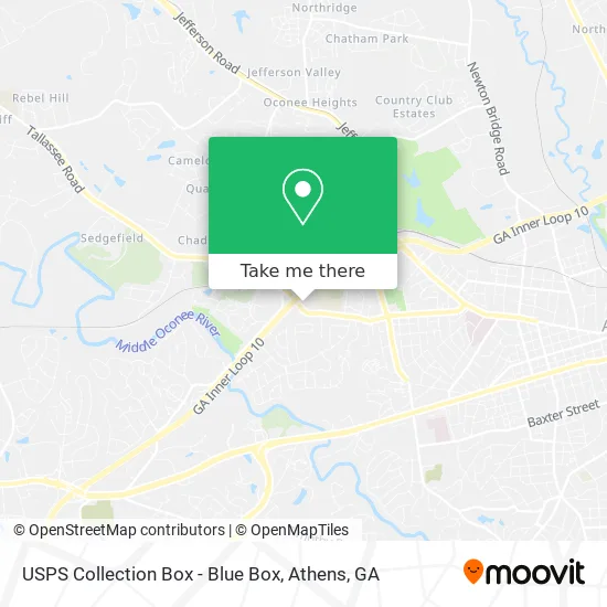 USPS Collection Box - Blue Box map