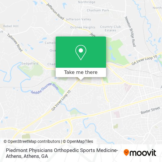 Mapa de Piedmont Physicians Orthopedic Sports Medicine-Athens