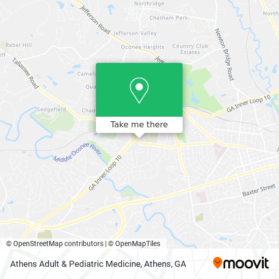 Mapa de Athens Adult & Pediatric Medicine