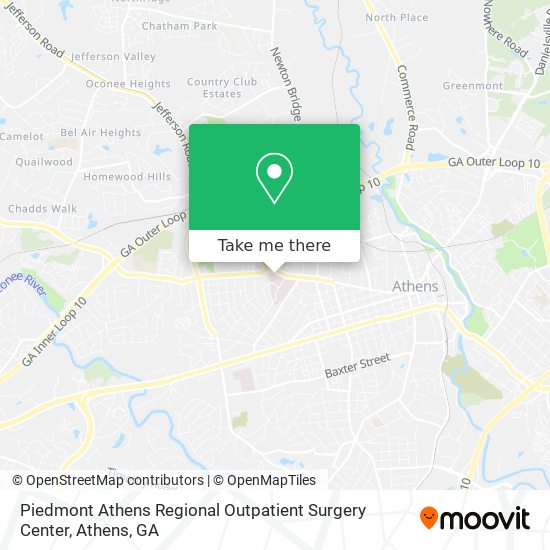 Mapa de Piedmont Athens Regional Outpatient Surgery Center