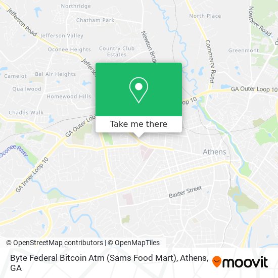 Byte Federal Bitcoin Atm (Sams Food Mart) map