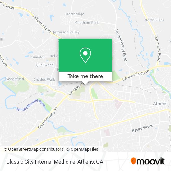 Classic City Internal Medicine map