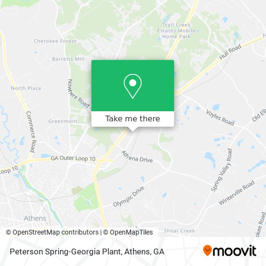 Mapa de Peterson Spring-Georgia Plant