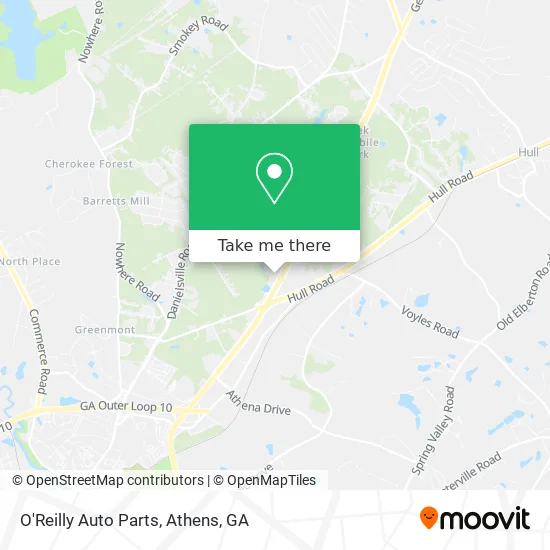 O'Reilly Auto Parts map