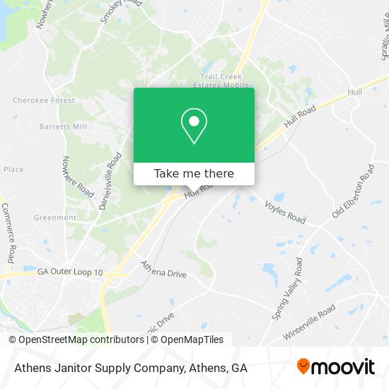 Athens Janitor Supply Company map