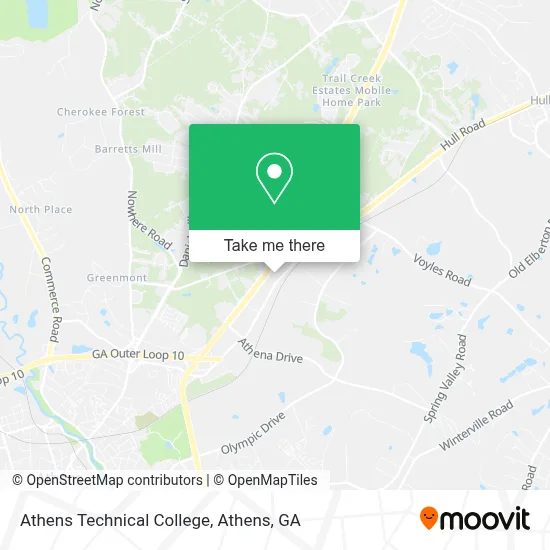 Athens Technical College map