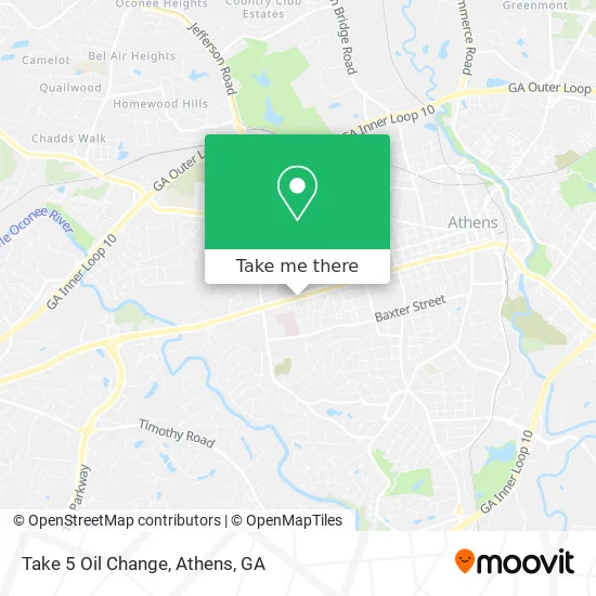 Take 5 Oil Change map