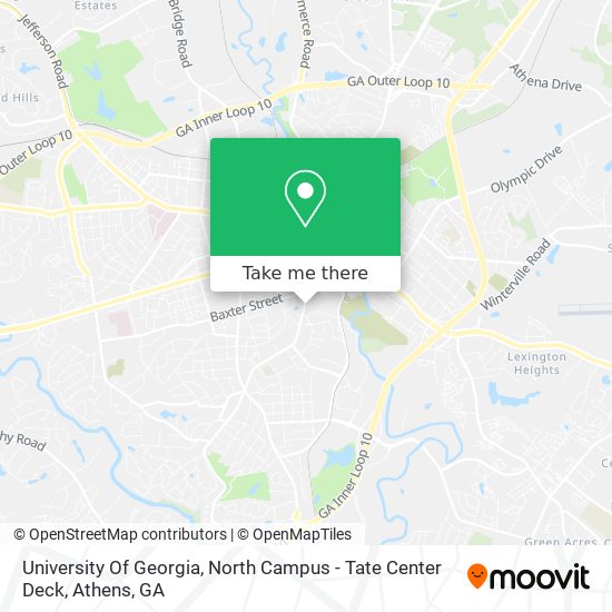 University Of Georgia, North Campus - Tate Center Deck map