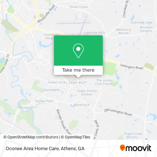 Oconee Area Home Care map