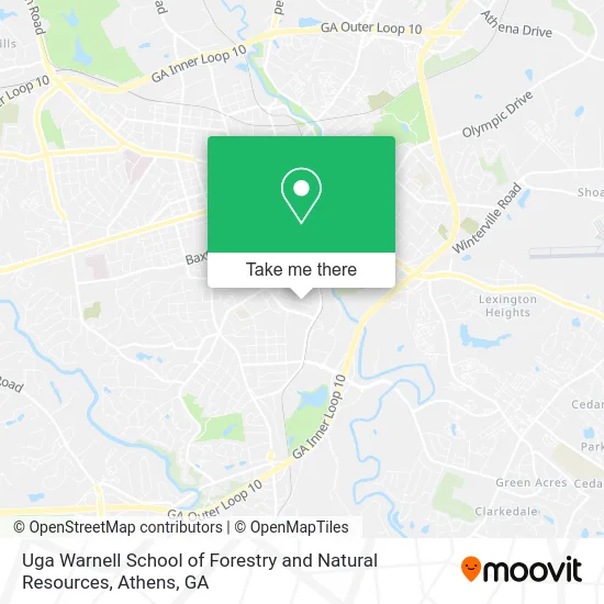 Uga Warnell School of Forestry and Natural Resources map