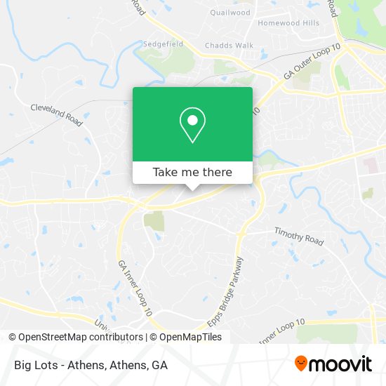 Mapa de Big Lots - Athens