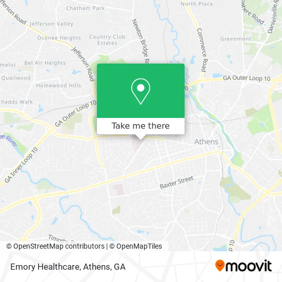 Emory Healthcare map