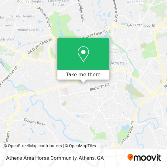 Athens Area Horse Community map