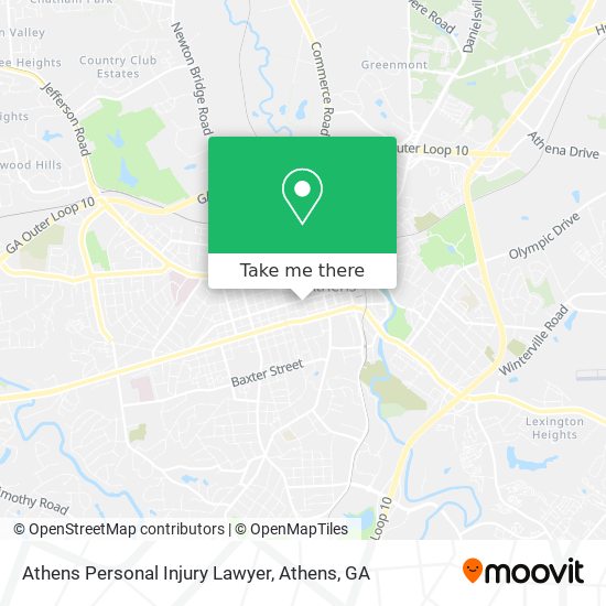 Mapa de Athens Personal Injury Lawyer