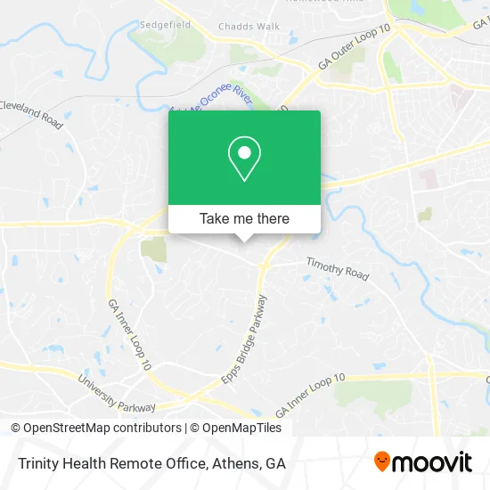 Trinity Health Remote Office map