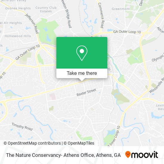 The Nature Conservancy- Athens Office map