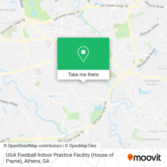 UGA Football Indoor Practice Facility (House of Payne) map