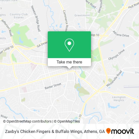 Mapa de Zaxby's Chicken Fingers & Buffalo Wings