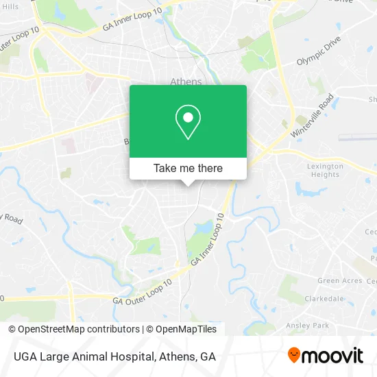 UGA Large Animal Hospital map