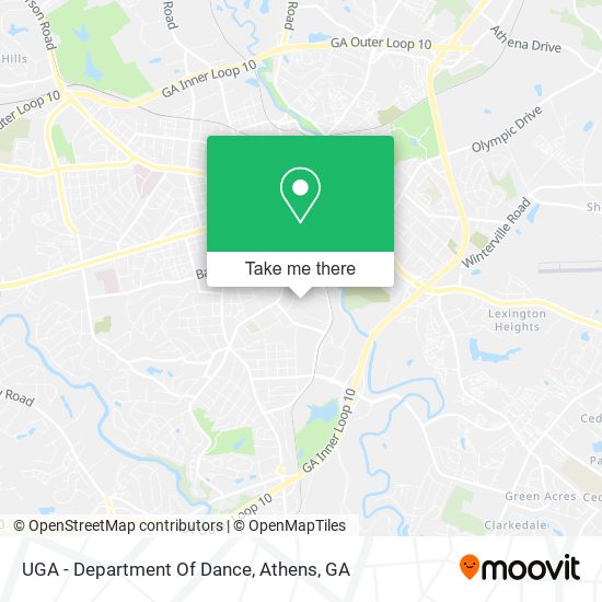 UGA - Department Of Dance map