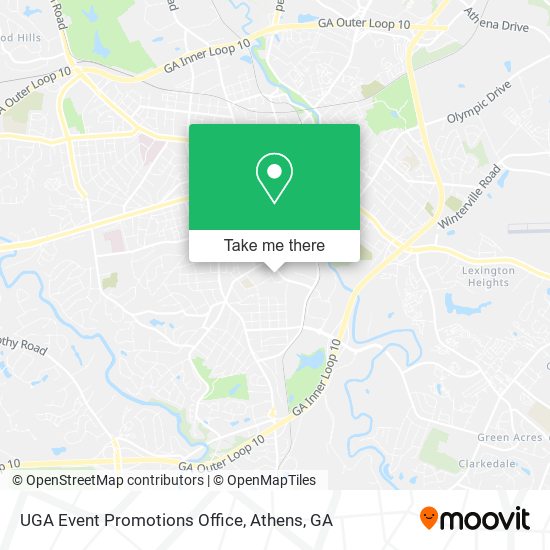 UGA Event Promotions Office map