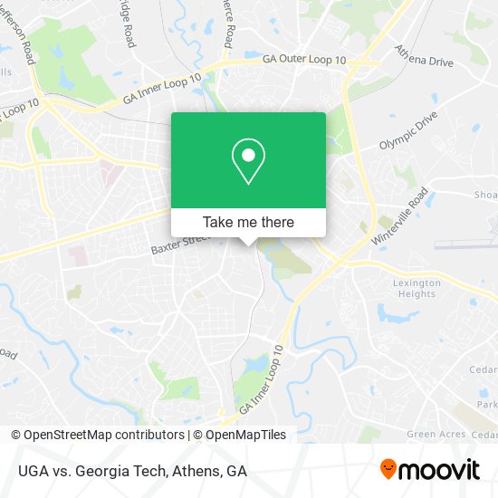 UGA vs. Georgia Tech map