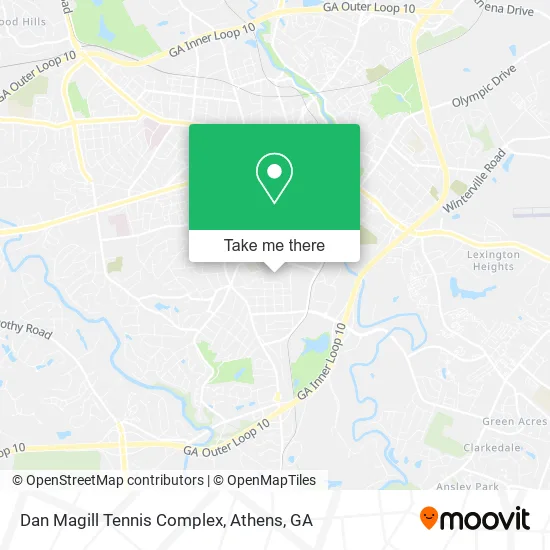 Dan Magill Tennis Complex map