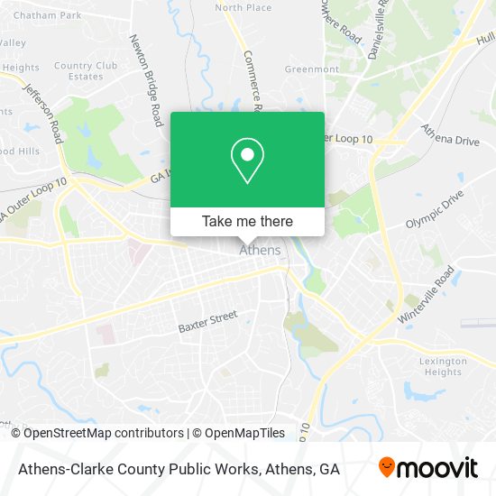 Athens-Clarke County Public Works map