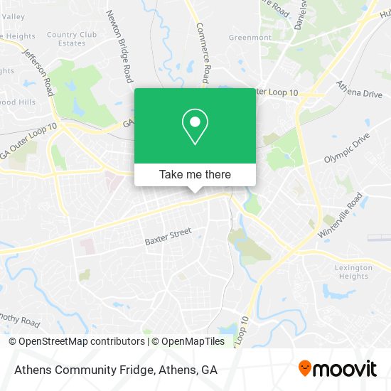 Athens Community Fridge map