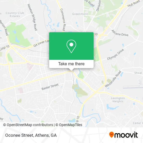 Oconee Street map