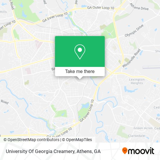 Mapa de University Of Georgia Creamery