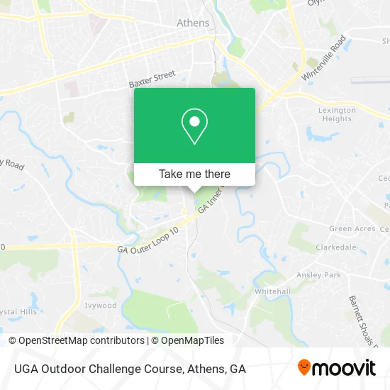 UGA Outdoor Challenge Course map