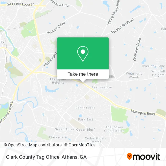 Clark County Tag Office map